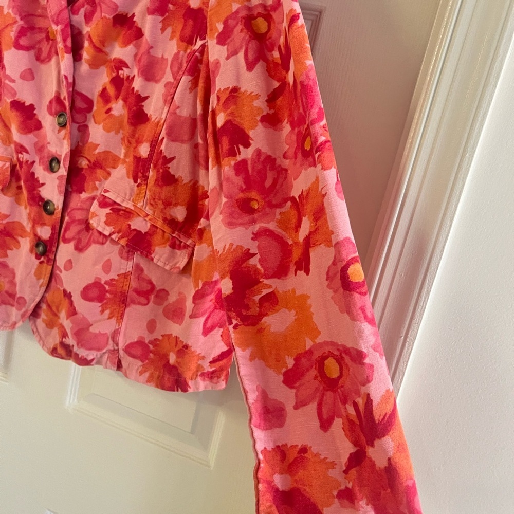 Sundance Catalog. Sundance Sunrise Bloom Blazer. Floral. EUC! Size Petite XL. - Picture 5 of 8